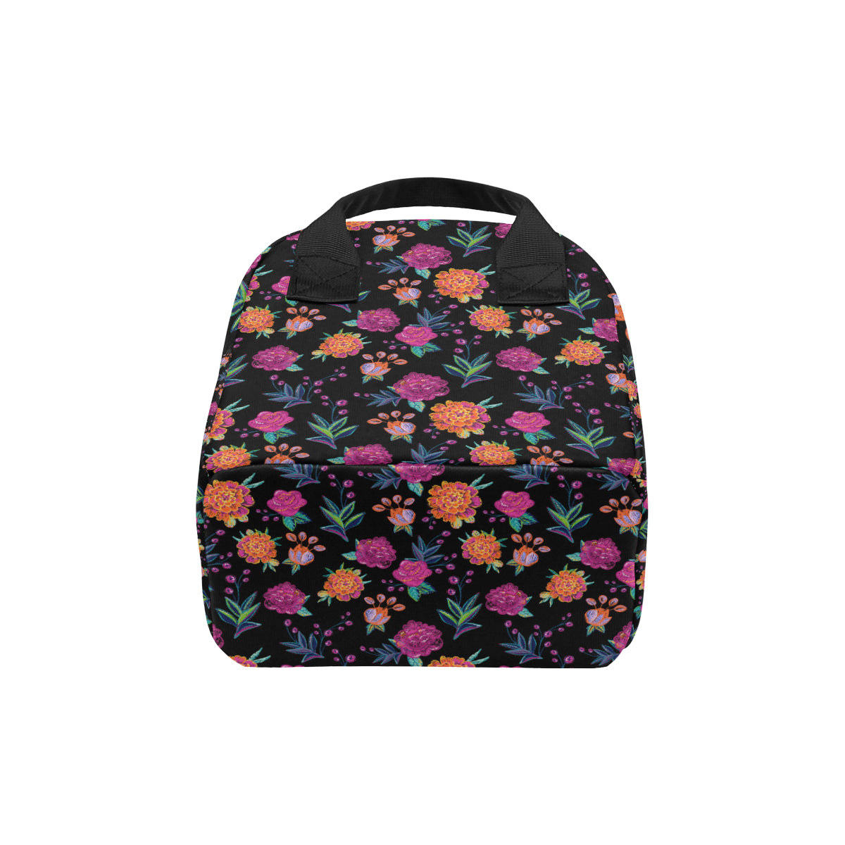 Marigold Pattern Print Design MR02 Insulated Lunch Bag