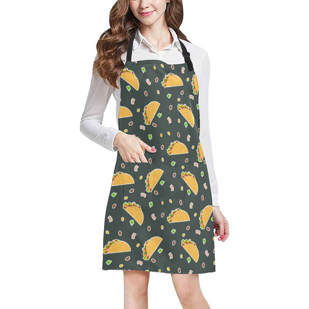 Taco Pattern Print Design TC02 Apron with Pocket