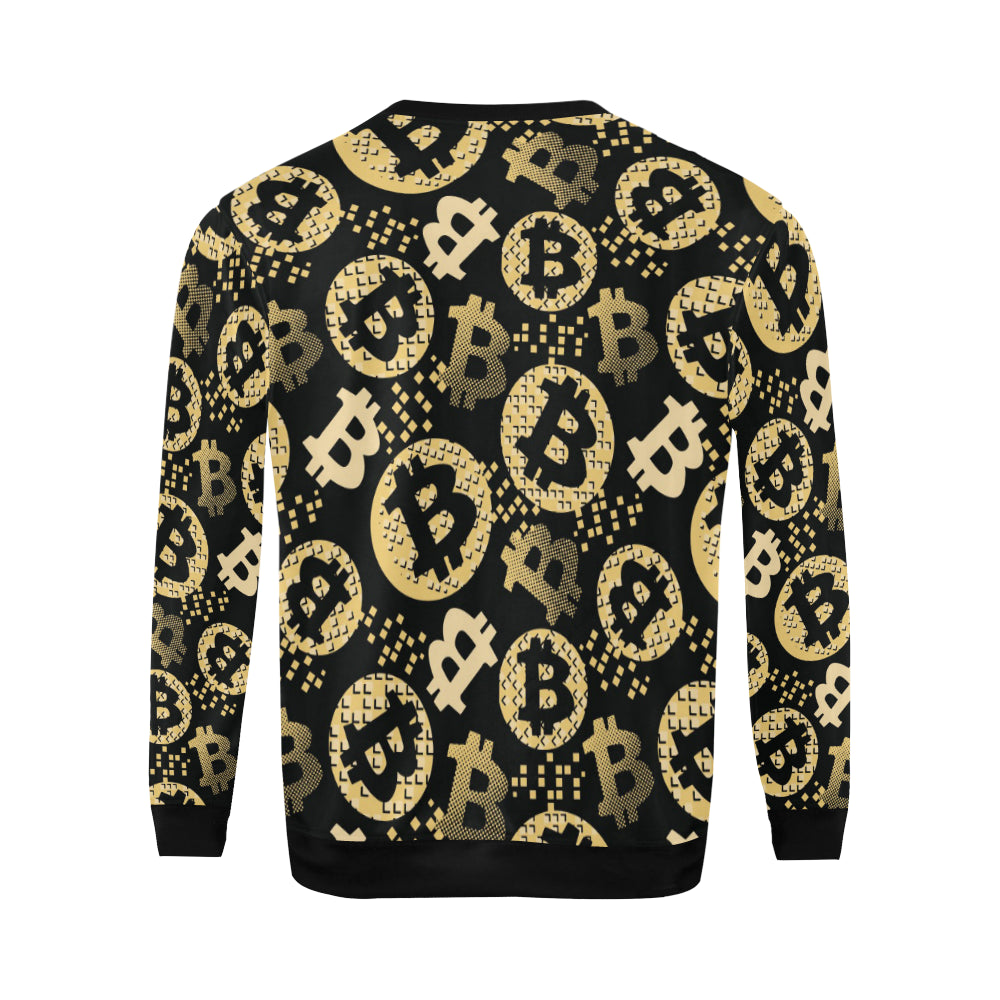Bitcoin Pattern Print Design DO06 Men Long Sleeve Sweatshirt