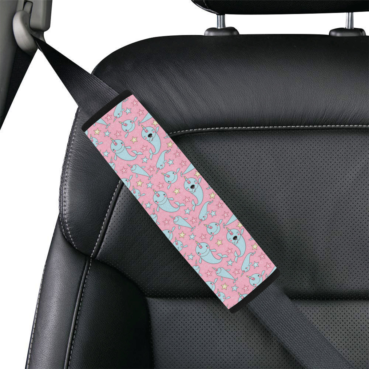 Narwhal Cartoon Cute Print Car Seat Belt Cover