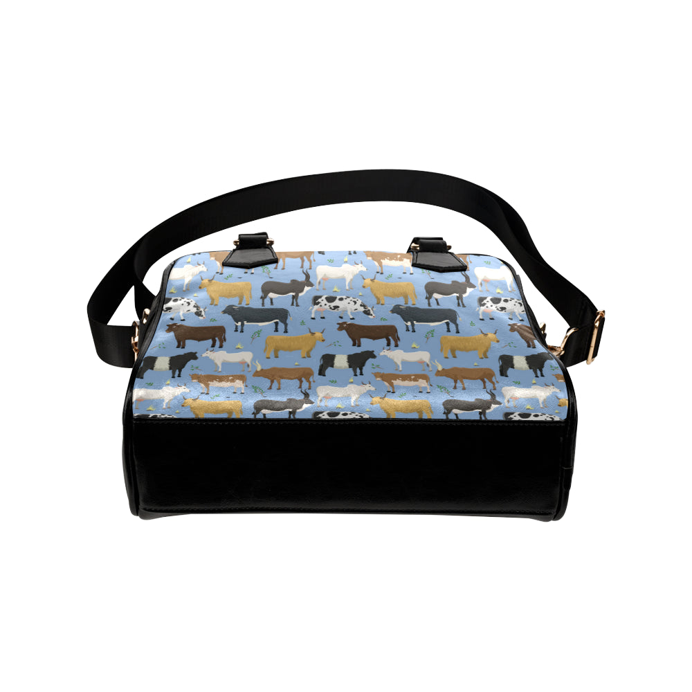 Cattle Pattern Print Design 02 Shoulder Handbag