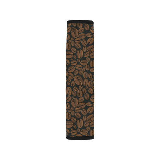 Coffee Pattern Print Design 01 Car Seat Belt Cover