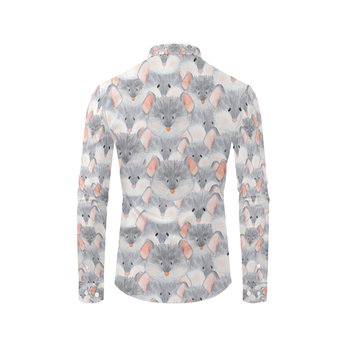 Rat Baby Pattern Print Design 02 Men's Long Sleeve Shirt