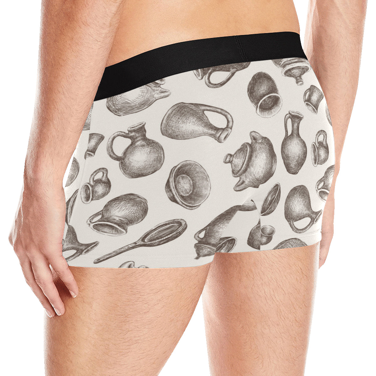 Pottery Pattern Print Design A01 Men's Boxer Briefs