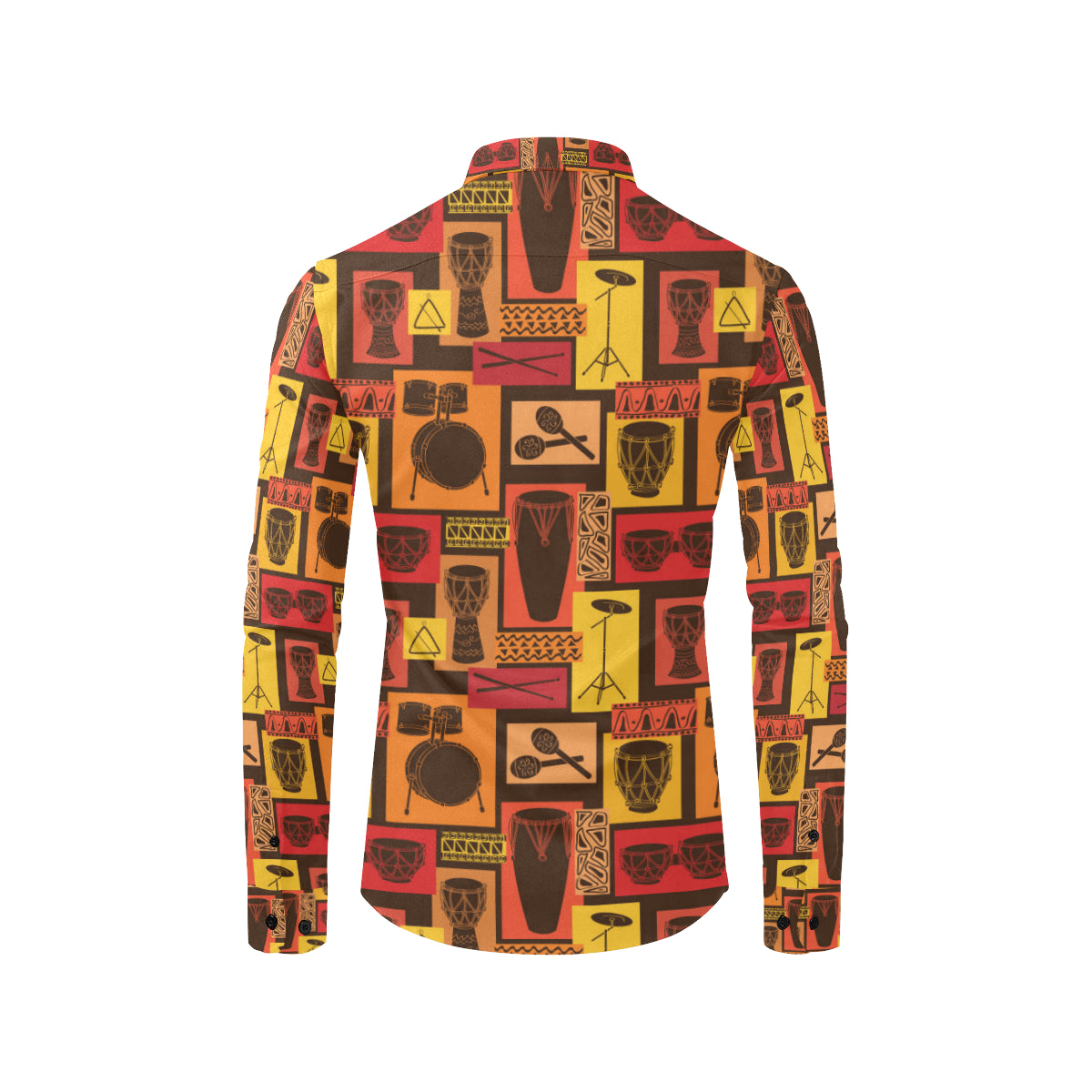 Percussion Pattern Print Design 02 Men's Long Sleeve Shirt