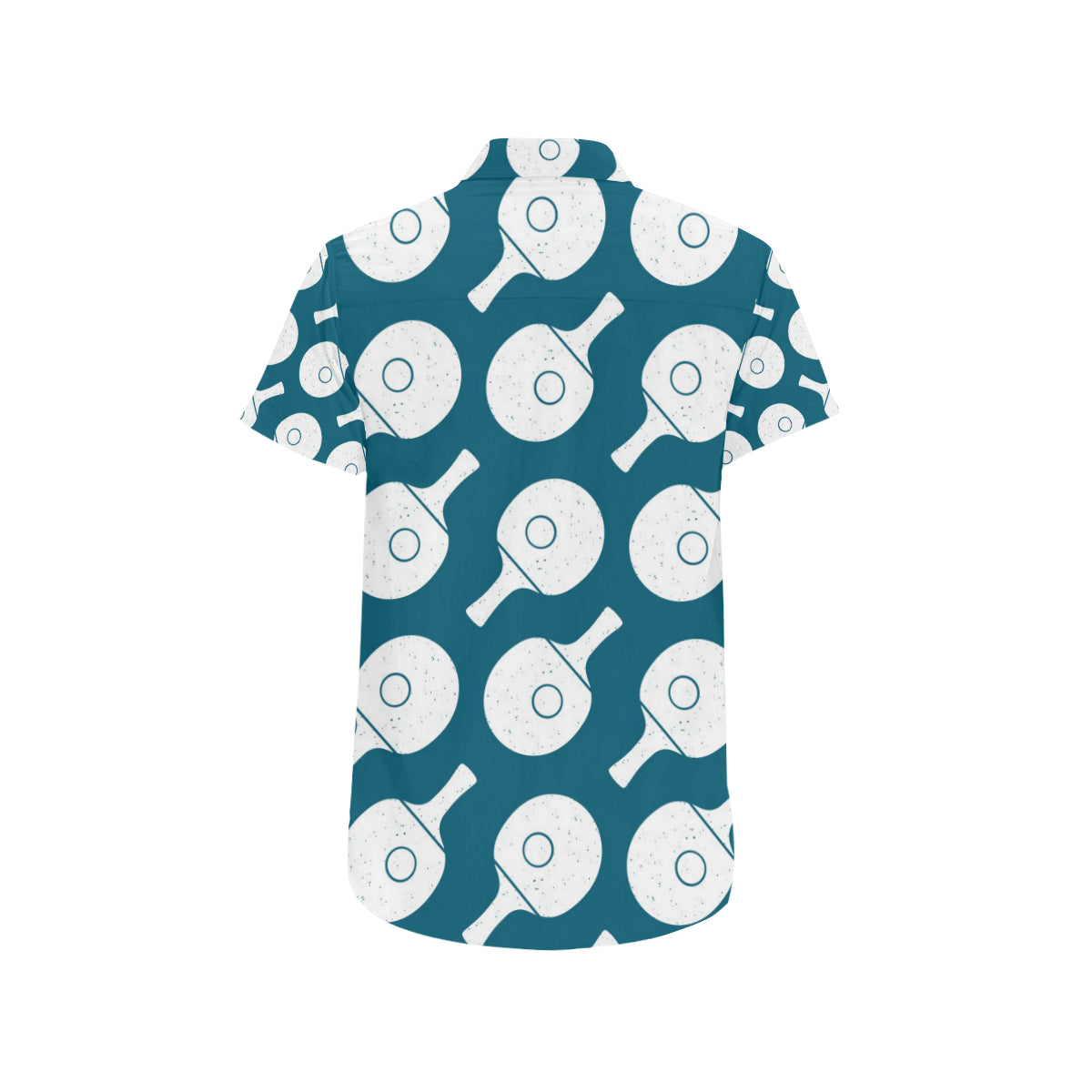 Ping Pong Pattern Print Design A02 Men's Short Sleeve Button Up Shirt