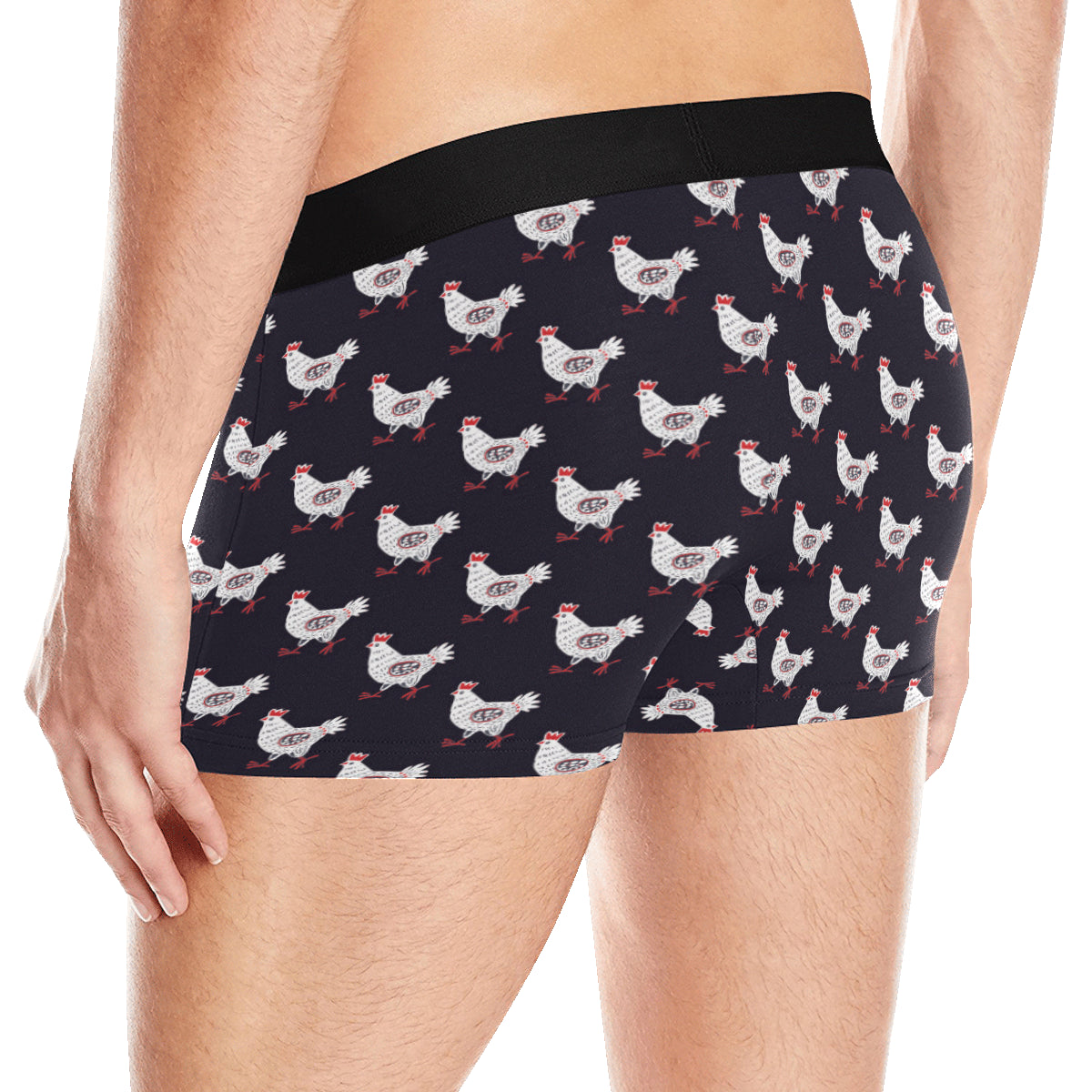 Chicken Pattern Print Design 03 Men's Boxer Briefs