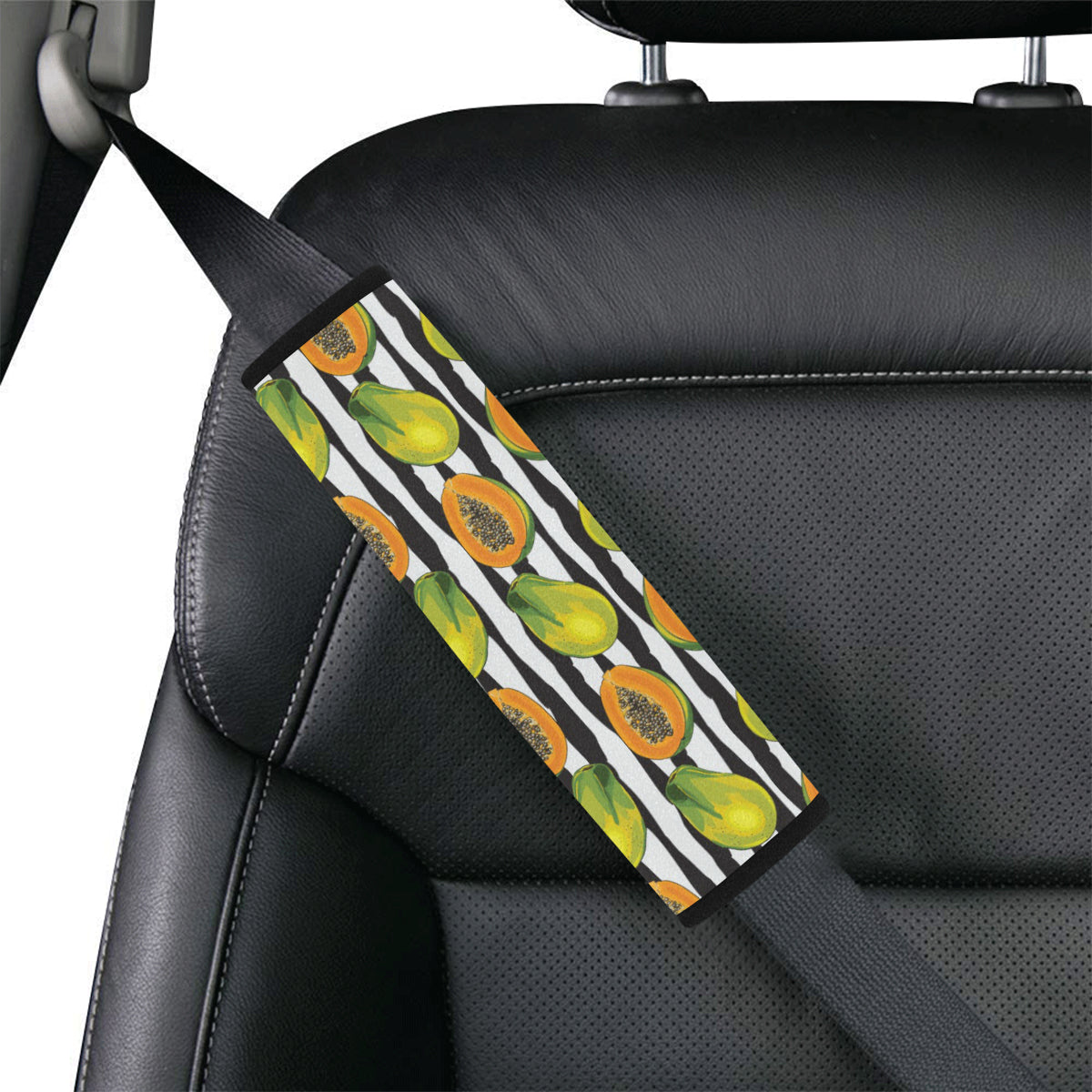 Papaya Pattern Print Design PP01 Car Seat Belt Cover