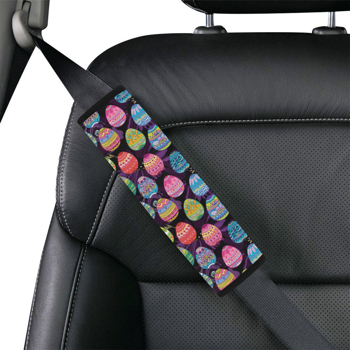 Easter Eggs Pattern Print Design RB08 Car Seat Belt Cover