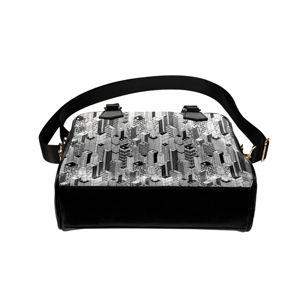 City Pattern Print Design 02 Shoulder Handbag