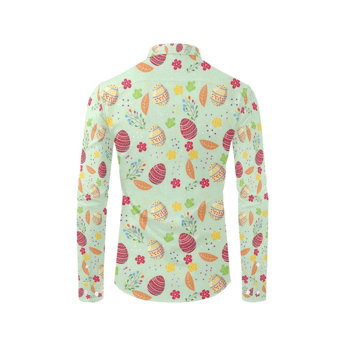 Easter Eggs Pattern Print Design RB07 Men's Long Sleeve Shirt