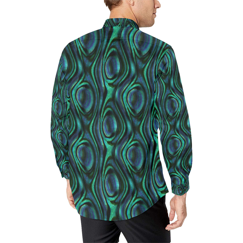 Abalone Pattern Print Design 01 Men's Long Sleeve Shirt