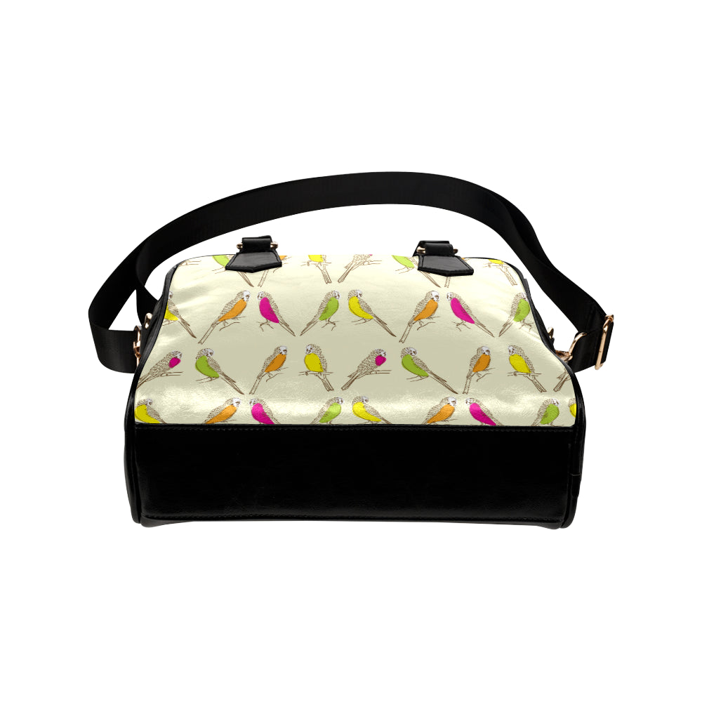 Parakeet Pattern Print Design A01 Shoulder Handbag