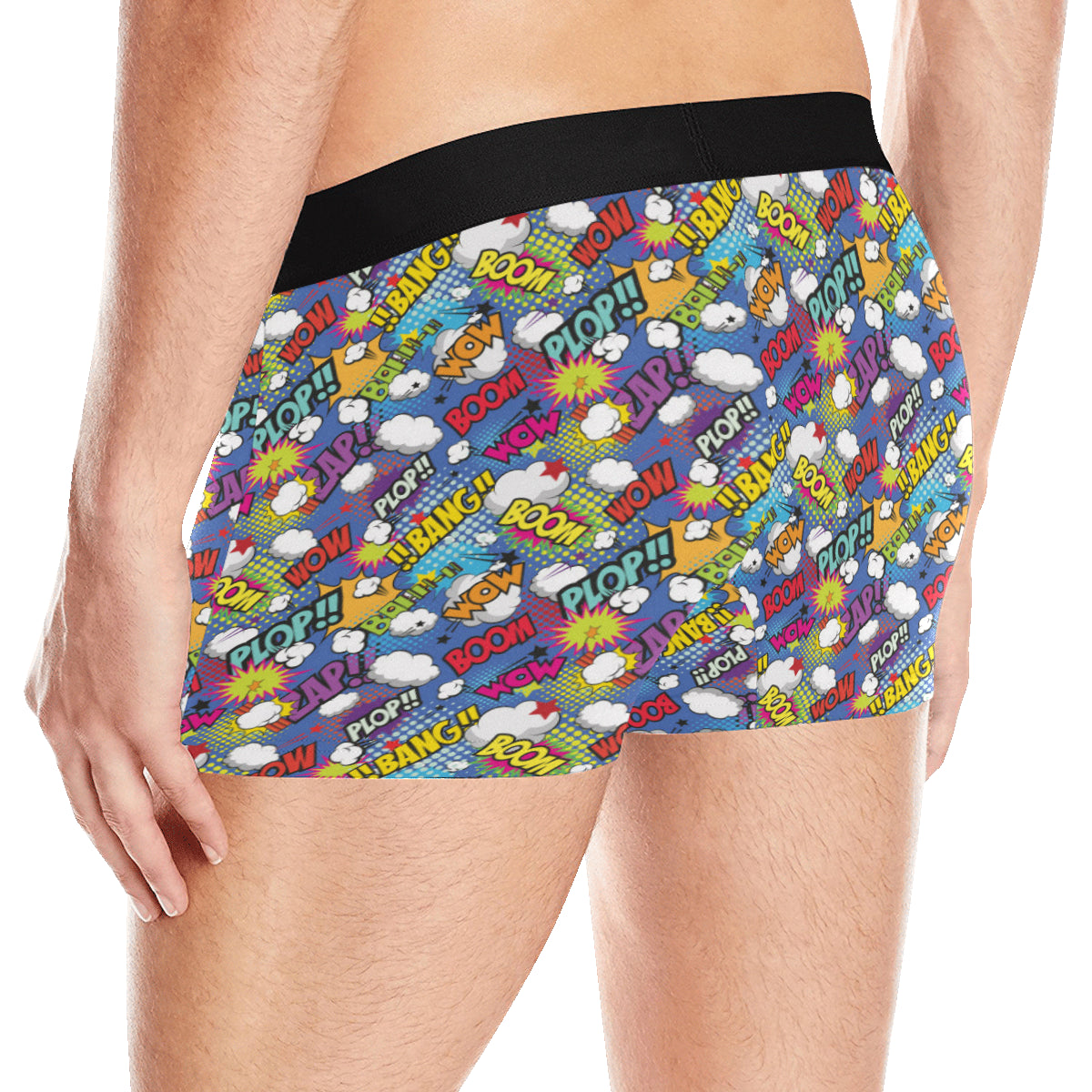 Comic Book Pattern Print Design 02 Men's Boxer Briefs