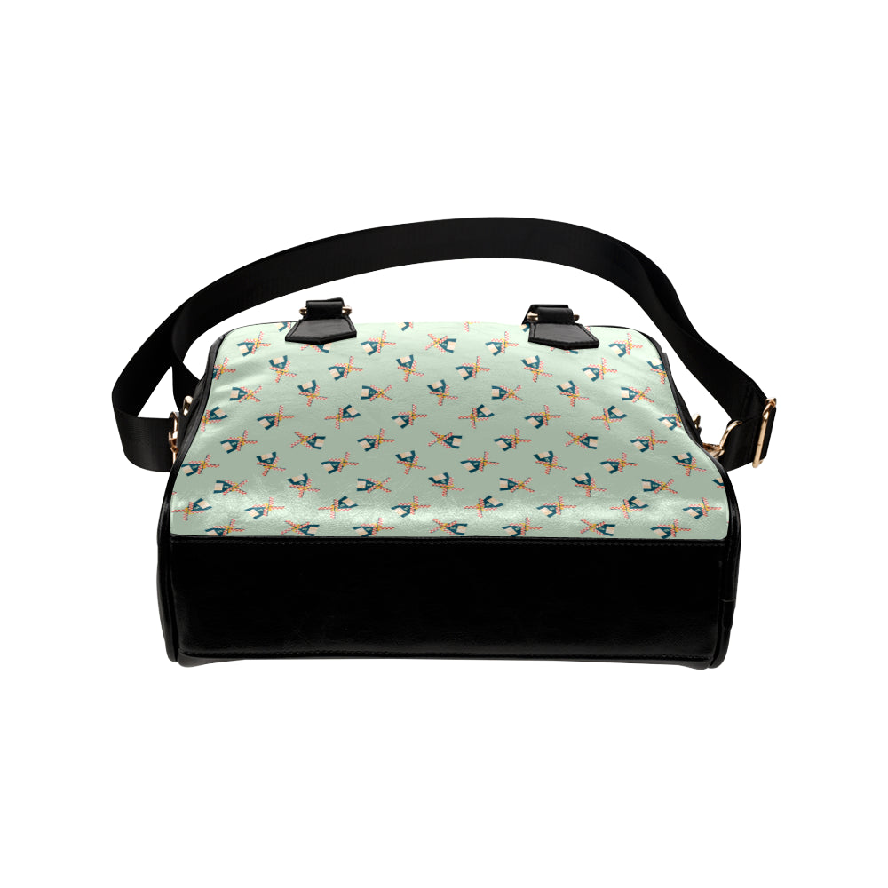 Windmill Pattern Print Design 02 Shoulder Handbag
