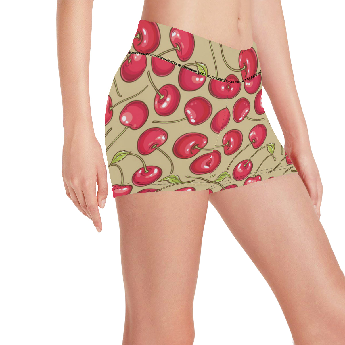 Cherry Pattern Print Design CH05 Yoga Shorts