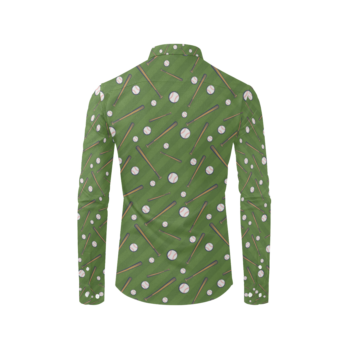 Baseball Pattern Print Design 02 Men's Long Sleeve Shirt