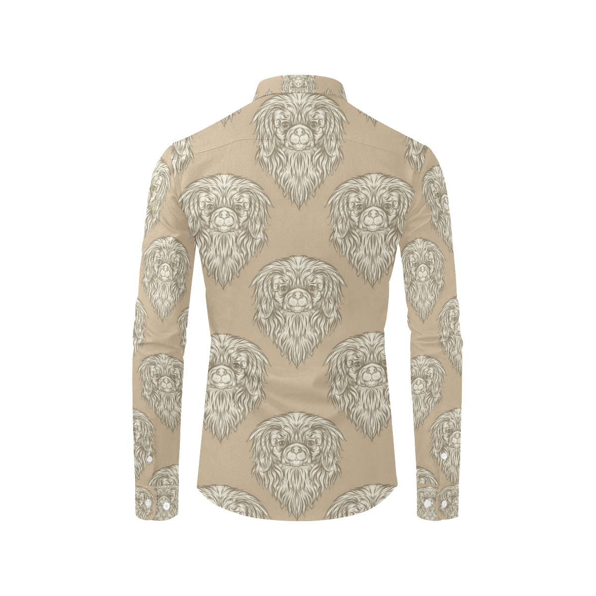 Pekingese Pattern Print Design A01 Men's Long Sleeve Shirt
