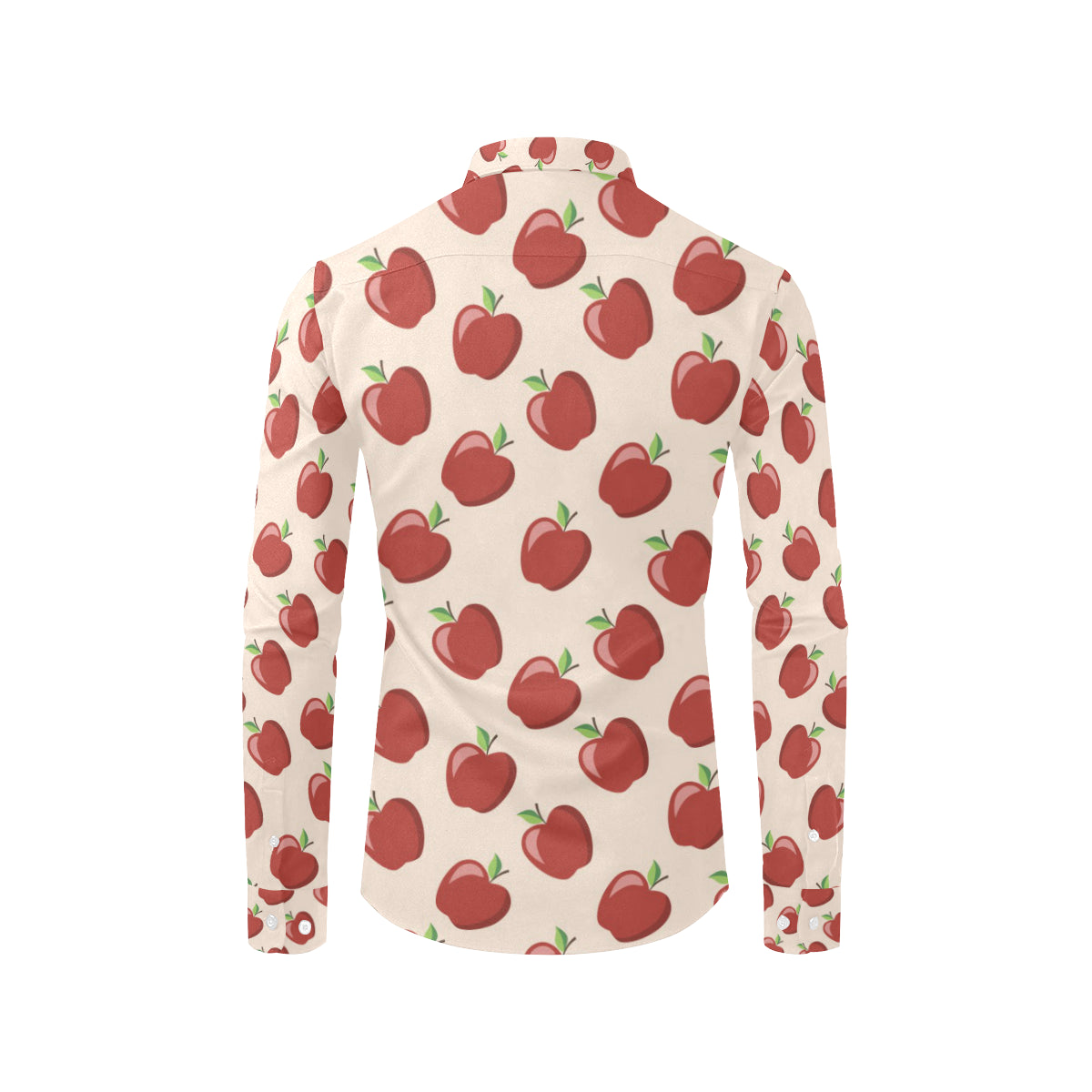 Apple Pattern Print Design AP01 Men's Long Sleeve Shirt