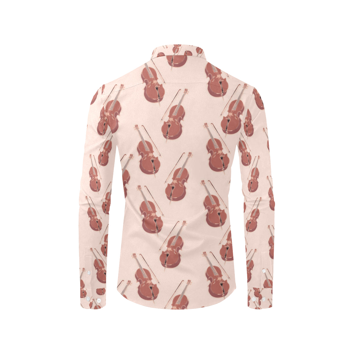 Cello Pattern Print Design 03 Men's Long Sleeve Shirt
