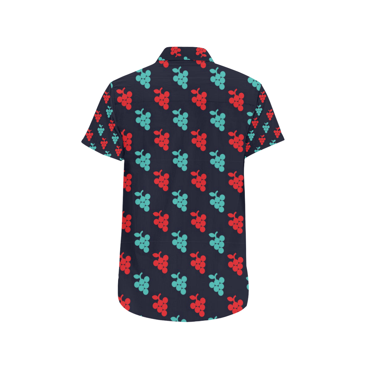Grape Pattern Print Design GP07 Men's Short Sleeve Button Up Shirt
