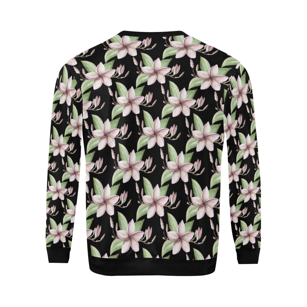 Plumeria Pattern Print Design PM02 Men Long Sleeve Sweatshirt
