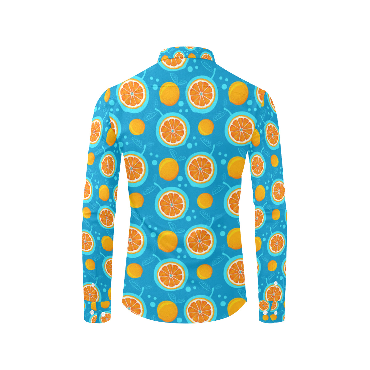 Grapefruit Pattern Print Design GF03 Men's Long Sleeve Shirt