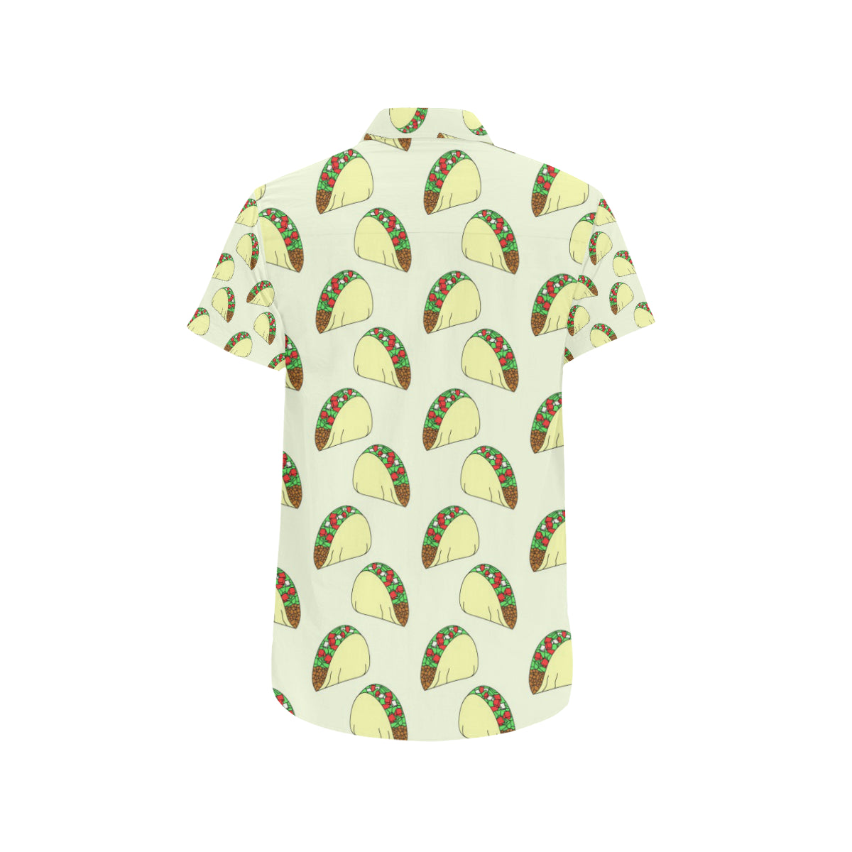 Taco Pattern Print Design TC05 Men's Short Sleeve Button Up Shirt