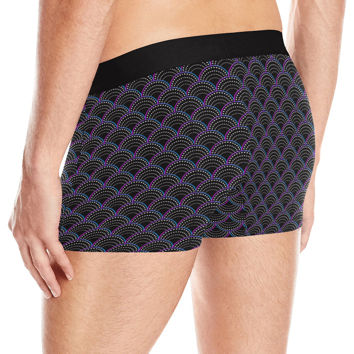 Mermaid Pattern Print Design 09 Men's Boxer Briefs