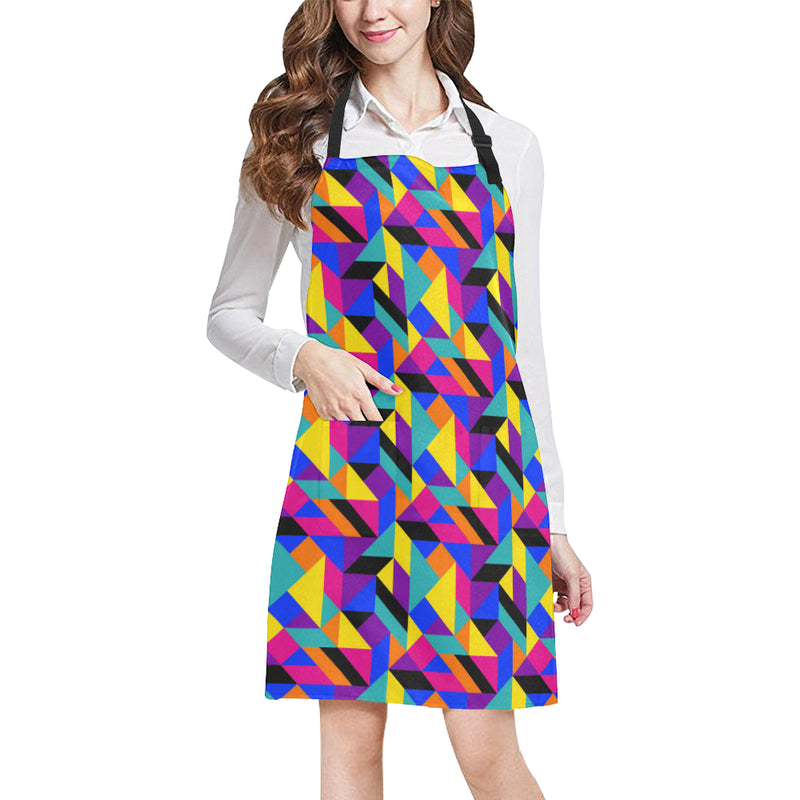 90s Colorful Pattern Print Design 1 Apron with Pocket