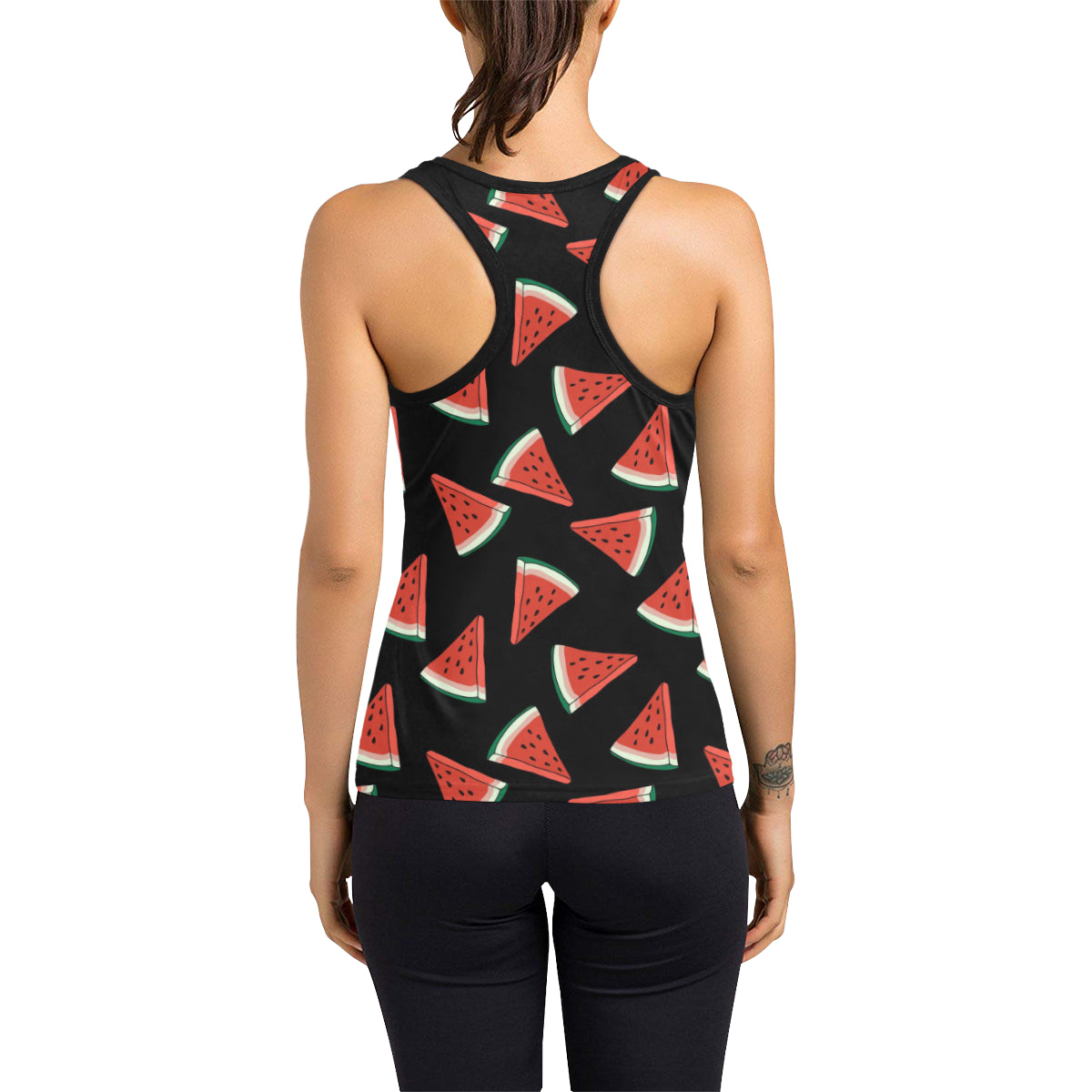 Watermelon Pattern Print Design WM01 Women's Racerback Tank Top