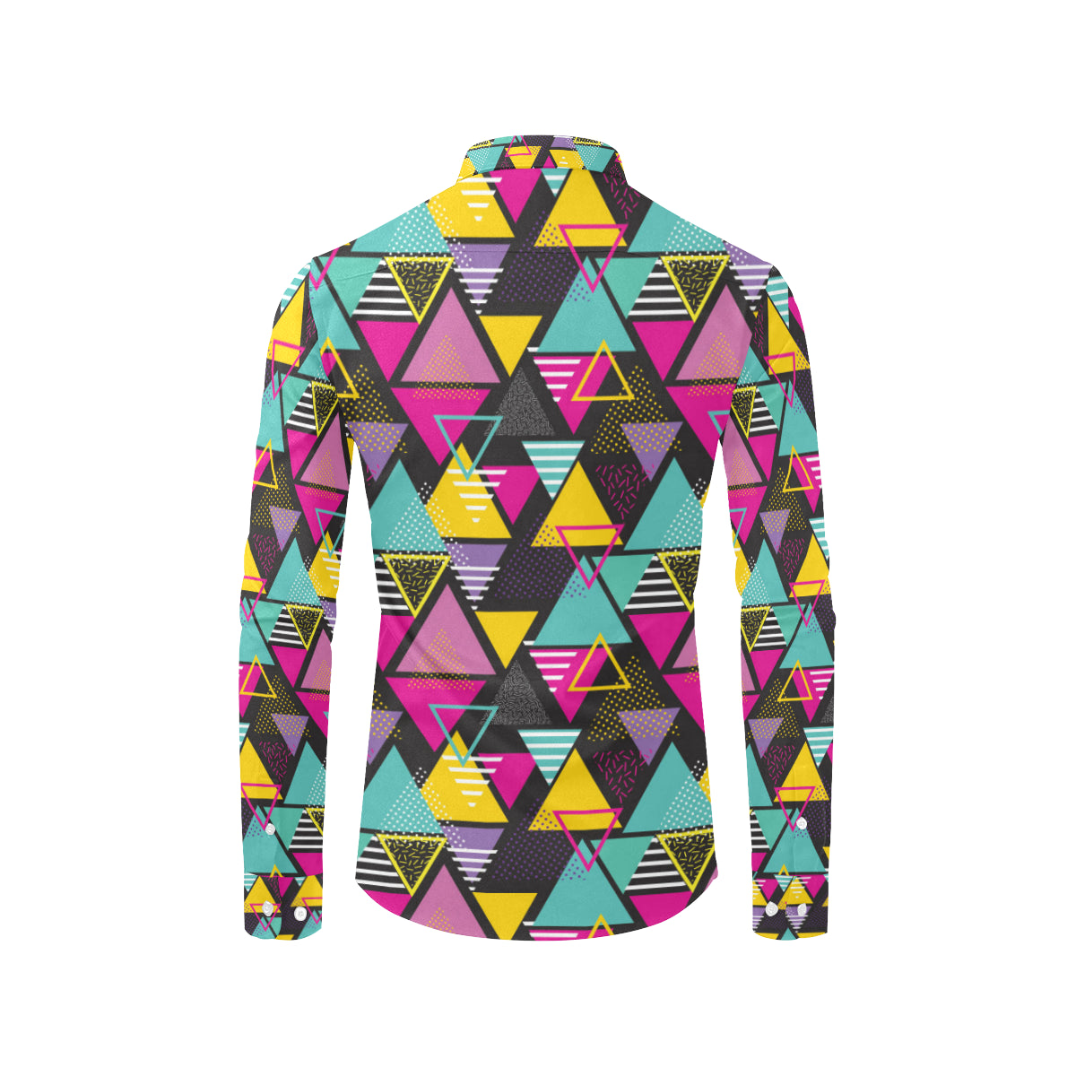 Geometric Colorful Pattern Print Design 02 Men's Long Sleeve Shirt