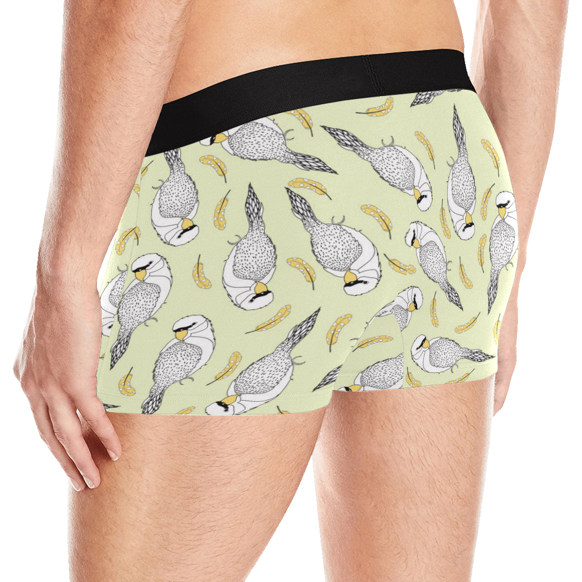 Parakeet Pattern Print Design A03 Men's Boxer Briefs