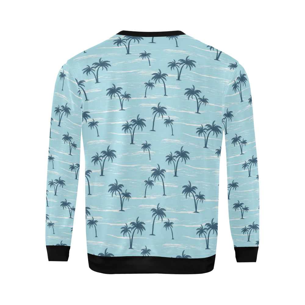 Palm Tree Pattern Print Design PT04 Men Long Sleeve Sweatshirt