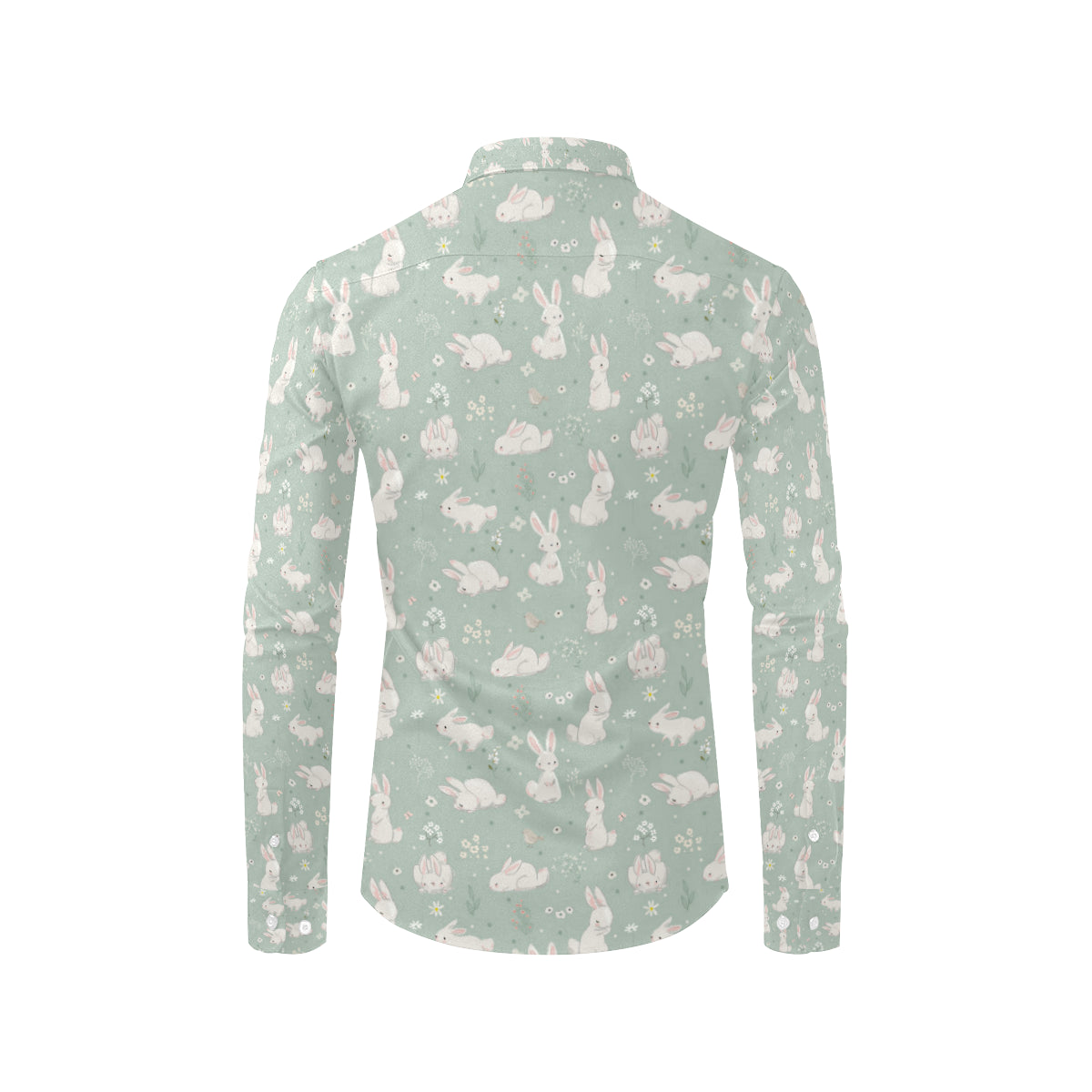 Bunny Pattern Print Design 03 Men's Long Sleeve Shirt