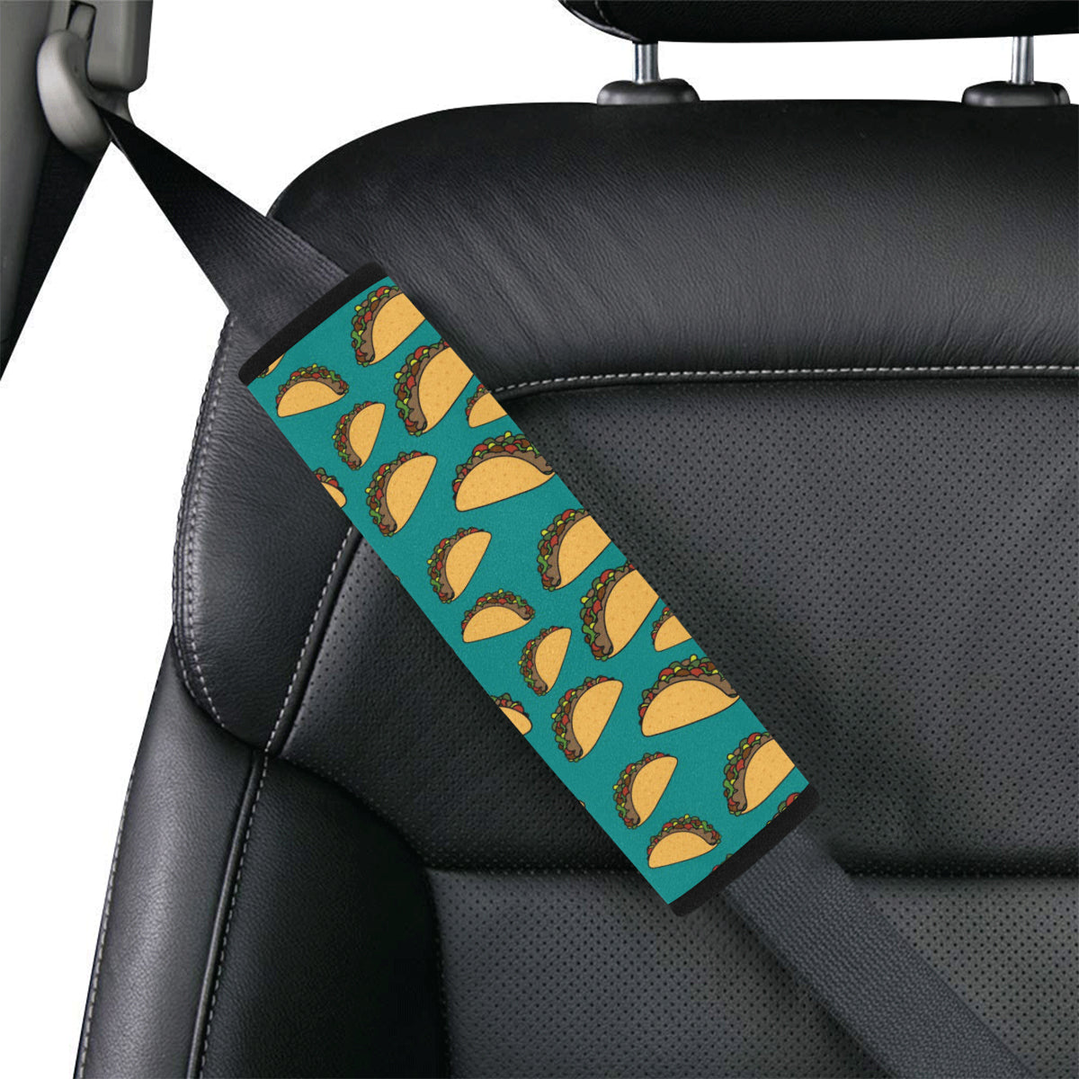 Taco Pattern Print Design TC07 Car Seat Belt Cover