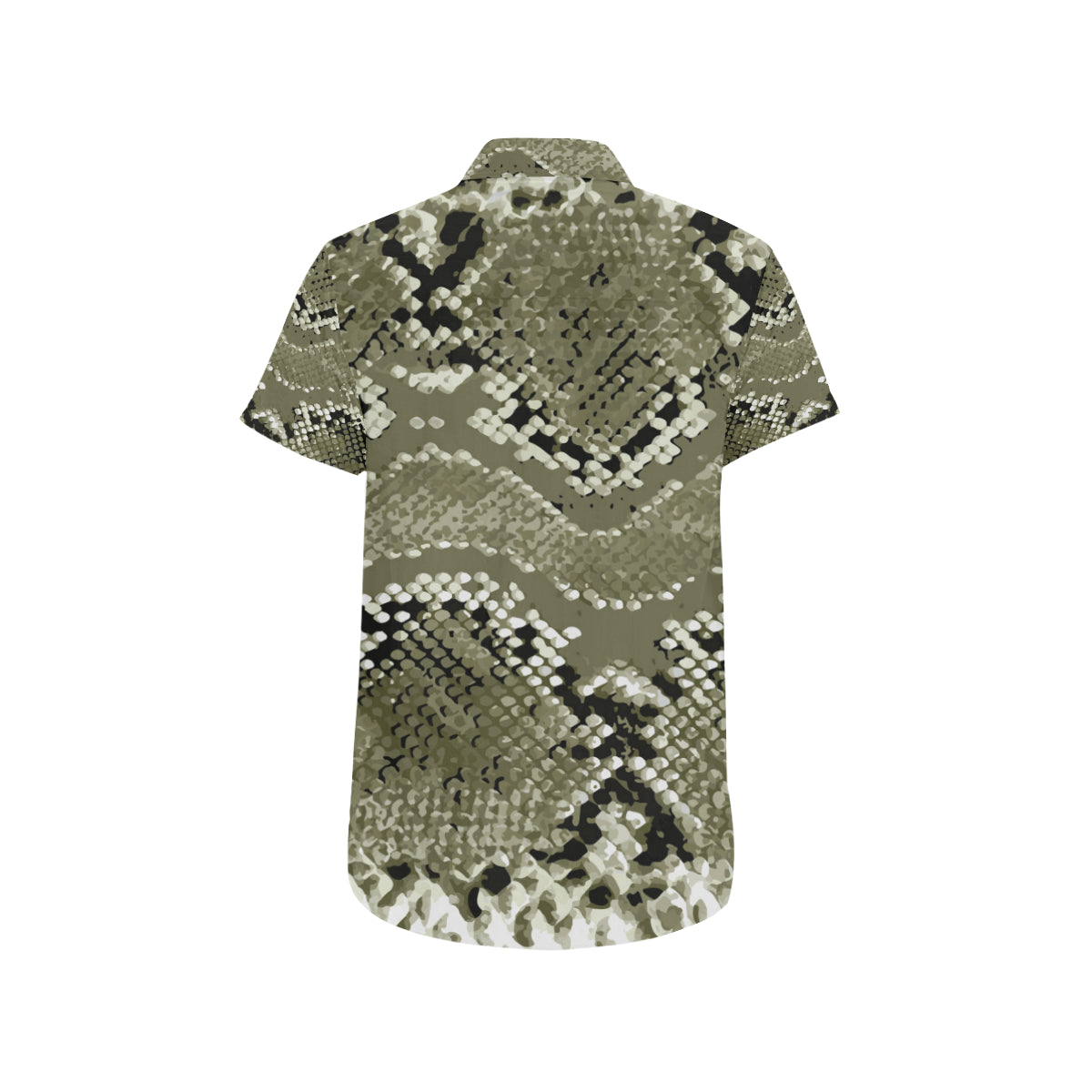 Python Pattern Print Design A04 Men's Short Sleeve Button Up Shirt