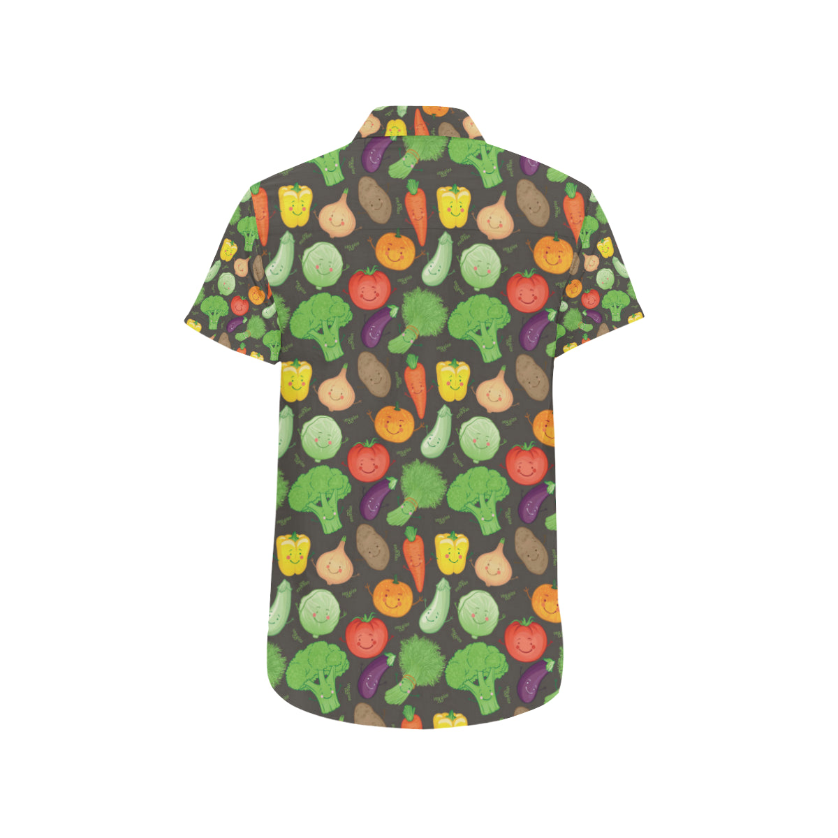 Vegan Funny Themed Design Print Men's Short Sleeve Button Up Shirt
