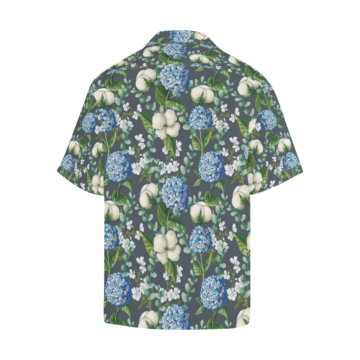 Hydrangea Pattern Print Design 02 Men's Hawaiian Shirt