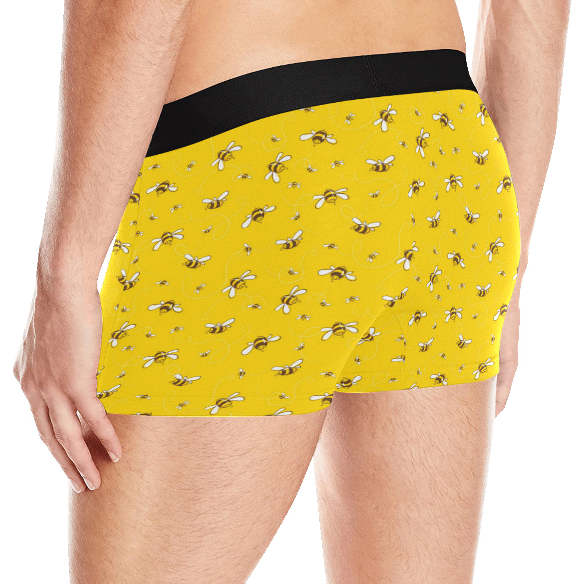 Bee Pattern Print Design 05 Men's Boxer Briefs
