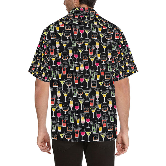 Cocktail Pattern Print Design 01 Men's Hawaiian Shirt