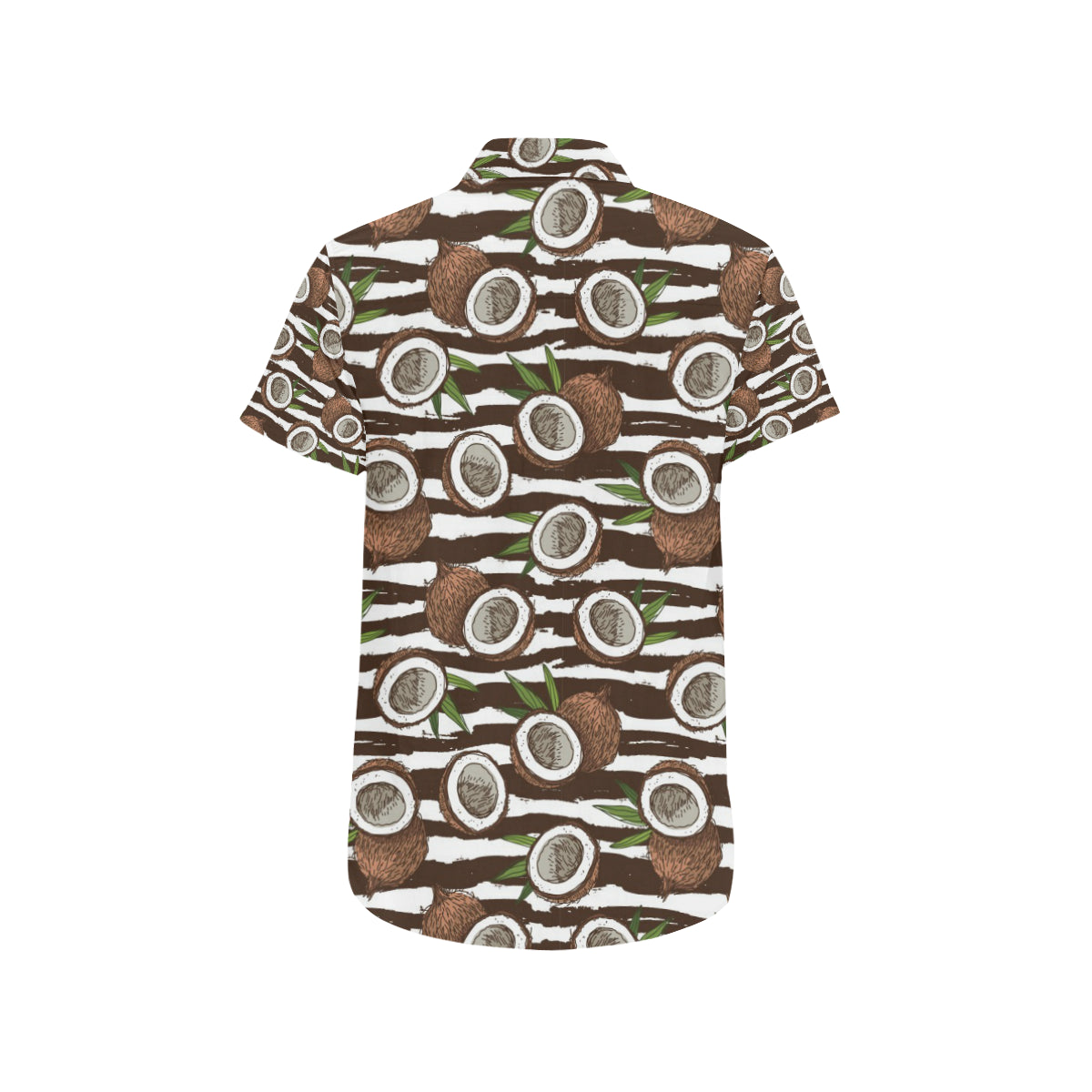 Coconut Pattern Print Design CN04 Men's Short Sleeve Button Up Shirt