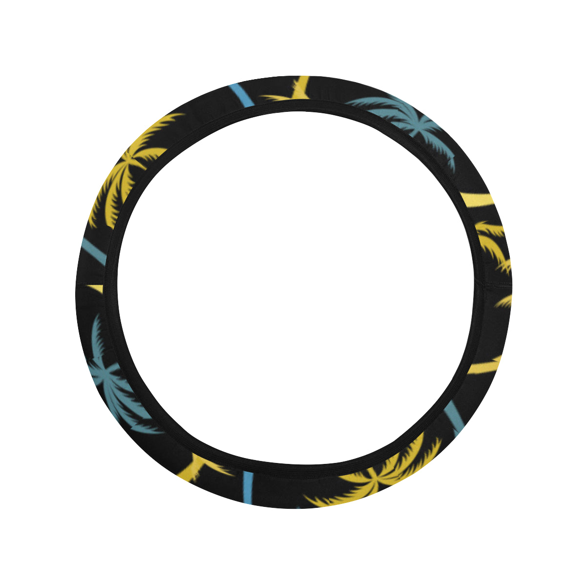 Palm Tree Pattern Steering Wheel Cover with Elastic Edge