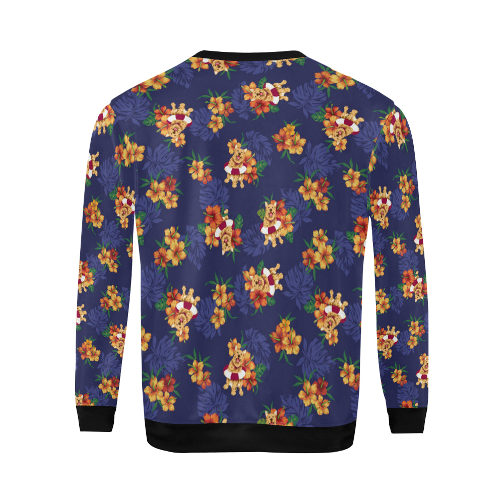 Hawaiian Themed Pattern Print Design H02 Men Long Sleeve Sweatshirt