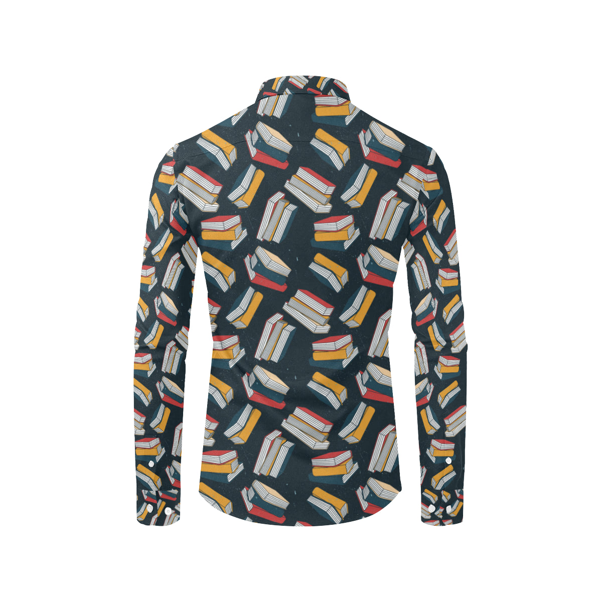 Book Pattern Print Design 07 Men's Long Sleeve Shirt