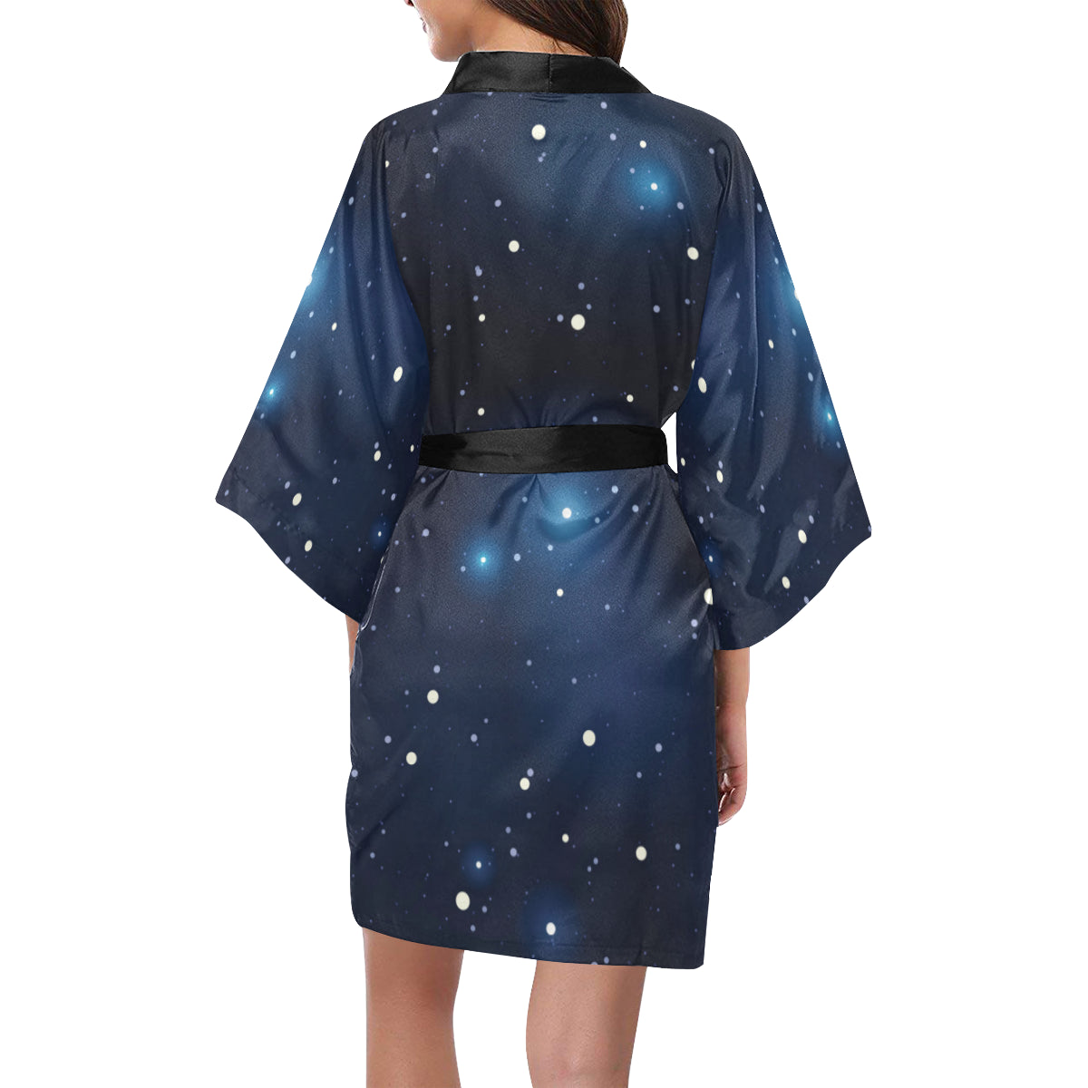 Night sky Pattern Print Design A02 Women's Short Kimono