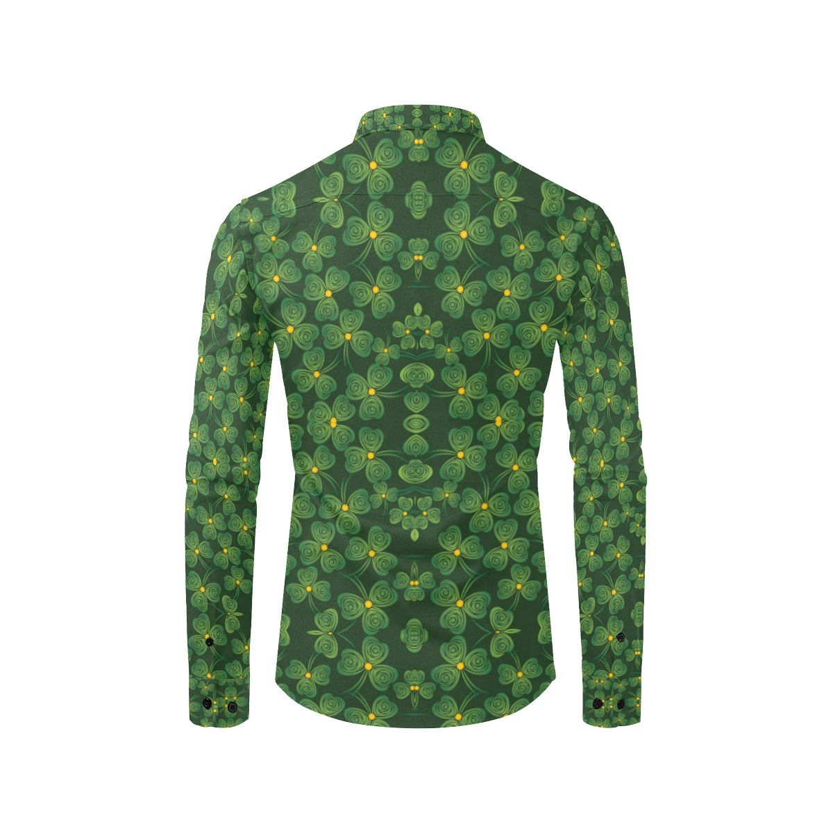 Shamrock Pattern Men's Long Sleeve Shirt