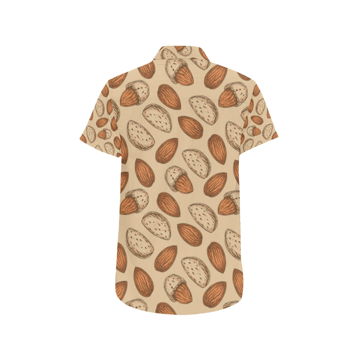 Almond Pattern Print Design 04 Men's Short Sleeve Button Up Shirt