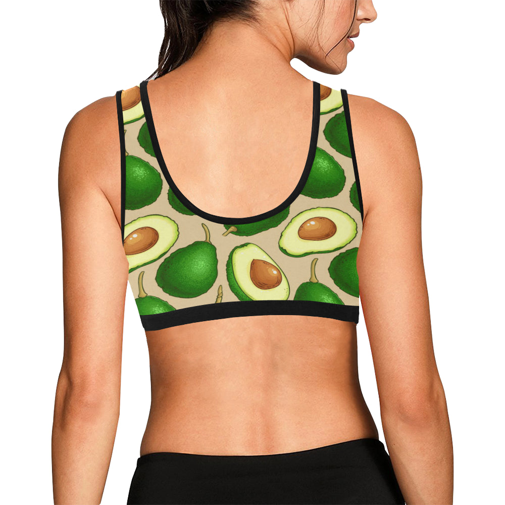 Avocado Pattern Print Design AC010 Sports Bra