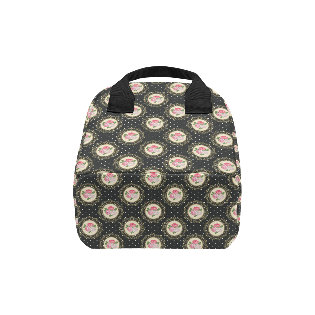 Rose Pattern Print Design RO015 Insulated Lunch Bag
